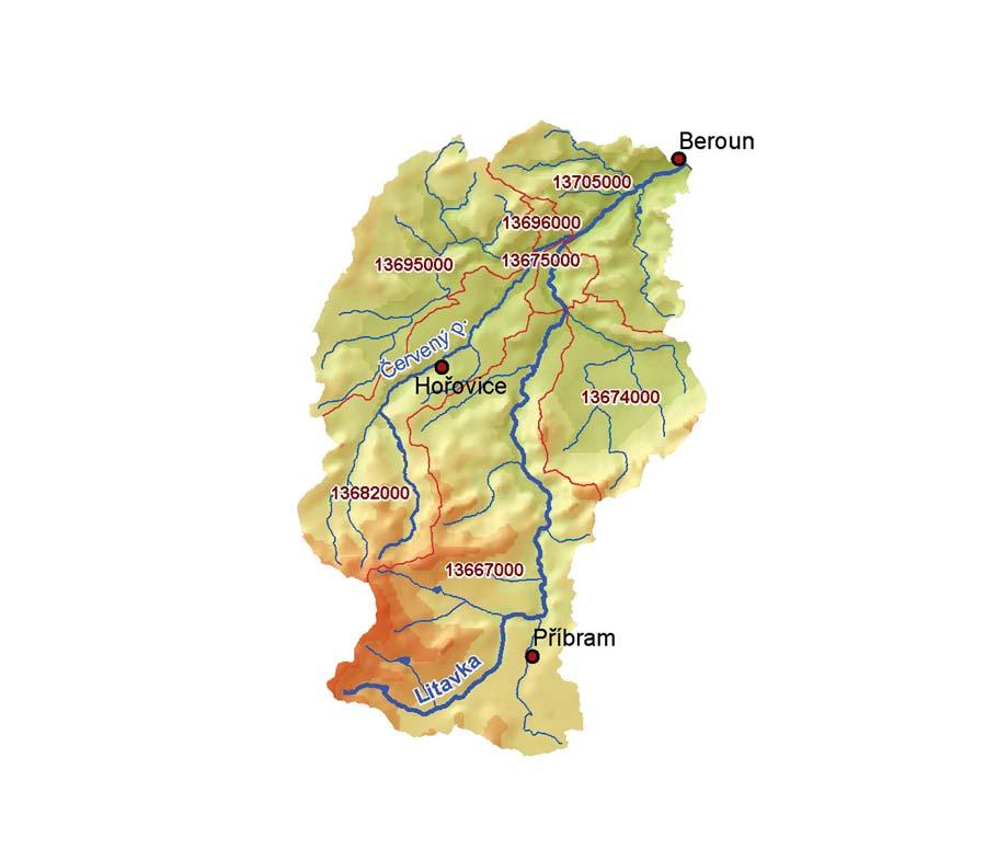 34 DÍLČÍ POVODÍ LITAVKY Dílčí povodí LITAVKY Páteřním tokem této oblasti je říčka Litavka, sbírající vodu z centrálních Brd, pod vrchy Malý Tok, Hradiště a Tok v okrese Příbram.