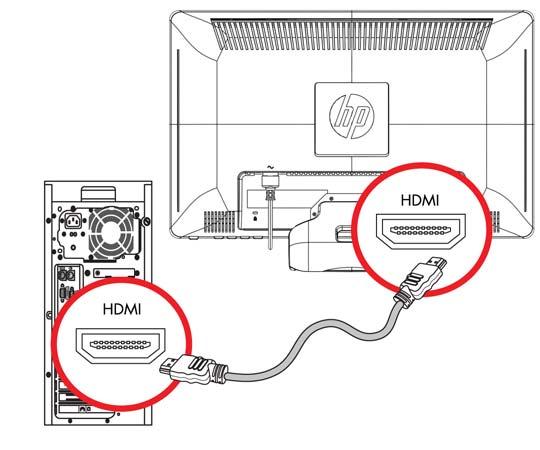 Obrázek 3-8 Připojení kabelu VGA nebo DVI-D umístění konektoru se může lišit POZNÁMKA: Při použití signálu VGA nebo DVI musíte připojit zvuk samostatně, protože signály VGA a DVI přenášejí pouze
