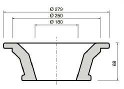 pro odpady Grey low density rubber bumper scrap block 6352