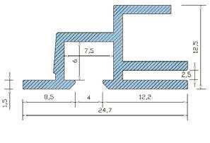 1064 A Flexible PVC profile (Option: AC.1064 With AC magnet) AC.