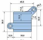 1400-1403 White polyamide(pa) block for tracks AC.1400-1403 A AC.1029 AC.