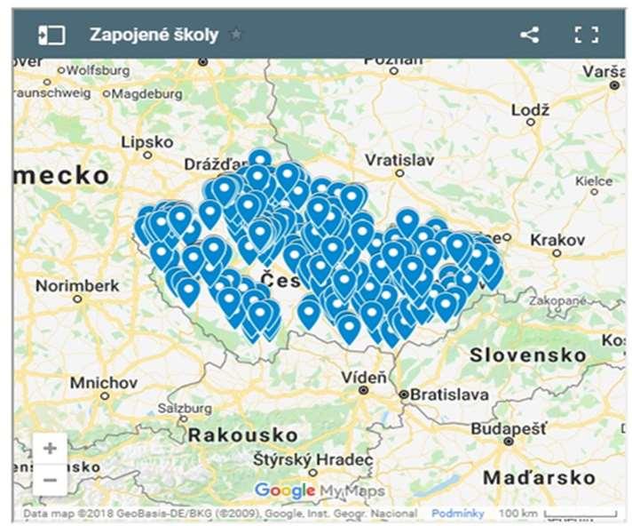 Klíčové aktivity a výstupy projektu Krajská síť škol a školských zařízení V každém kraji se do projektu zapojilo 24 škol a školských zařízení. Polovina z tohoto počtu získá tzv.