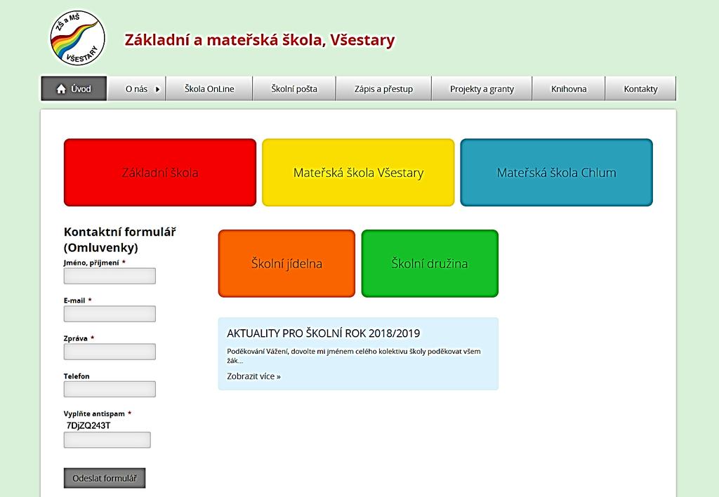 školní rok 2017/2018