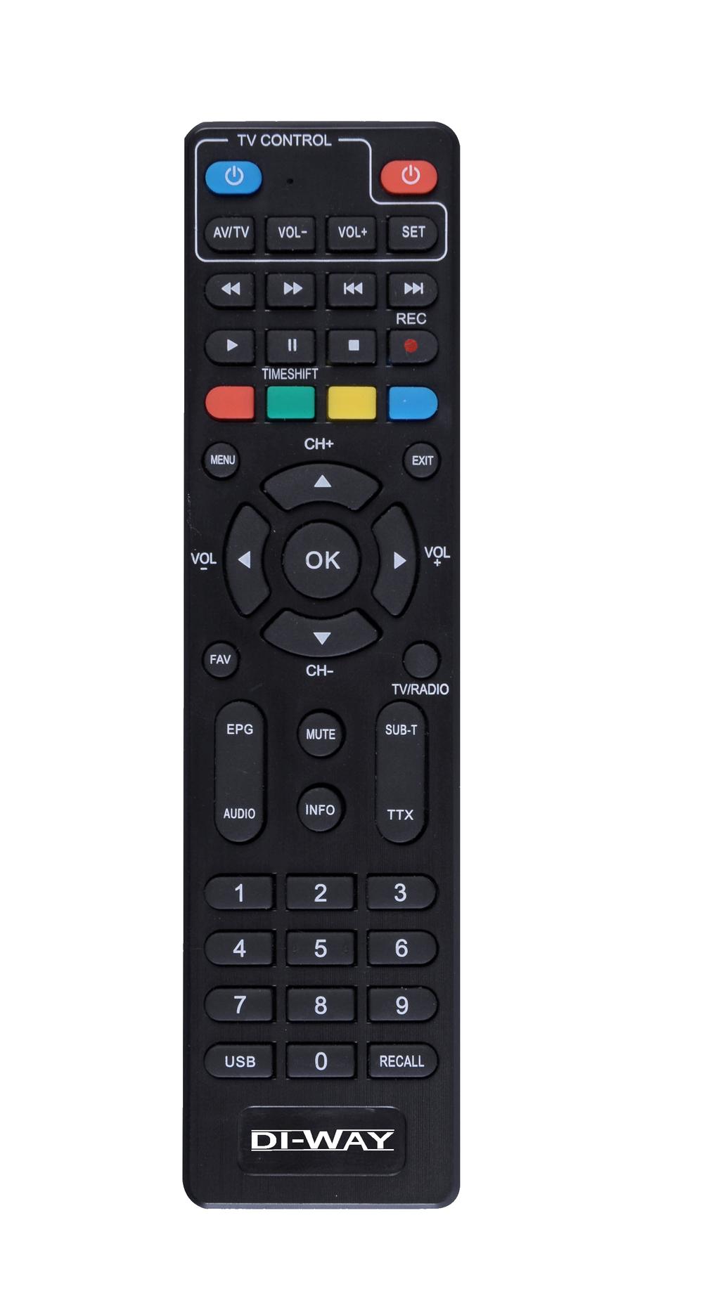 Ovladač 1. STANDBY: Zapnutí/vypnutí 2. EPG: elektronická příručka 3. INFO: ukáže informace o aktuálním programu 4. AUDIO: Vybere jazyk audia nebo audio mód 5. FAV: Vstup na seznam oblíbených 6.