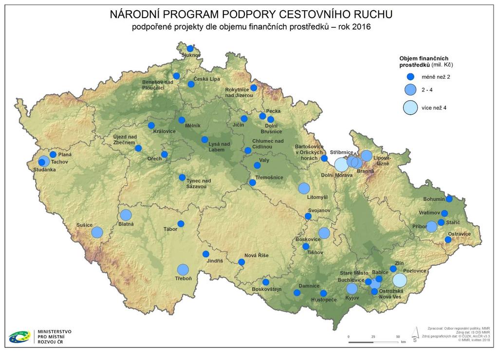 Geografické znázornění rozložení