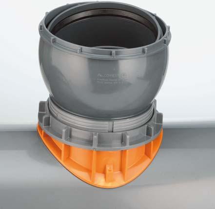 Navrtávací odbočky CONNEX DN 160-200 s rozsahem 11 Výkyvná hrdla HS VARIO DN 160-200 s