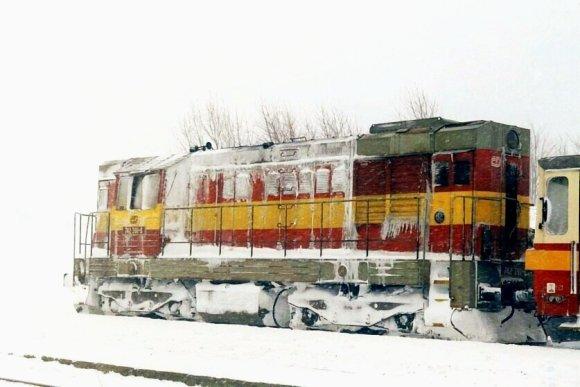 a 31 04 (dole vlevo a dole vpravo). Soupravy těchto vlaků byly tvořeny vždy dvěma lokomotivami řady 742 (742.263, 742.