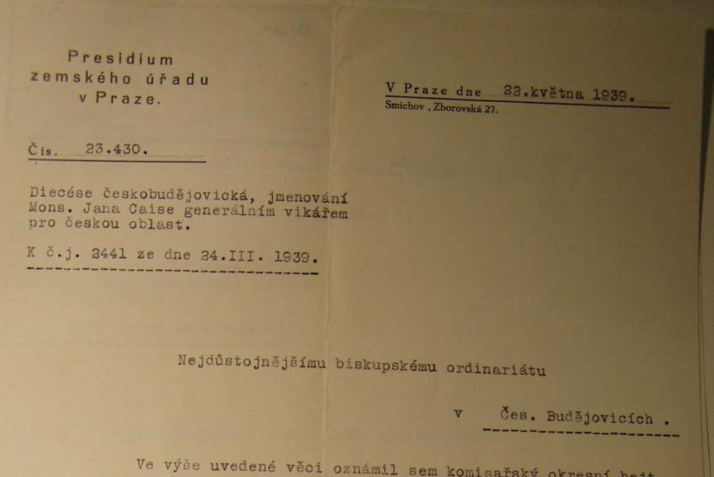 Příloha č. II. Úryvek z dopisu Prezidia zemského úřadu v Praze ze dne 22. 5.