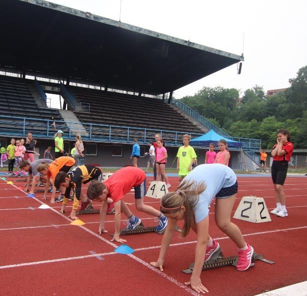 Jednak šlo o sprint (60 m pro žáky 6. a 7. tříd a 100 m pro žáky 8. a 9. tříd), jednak o běh na střední trať (800 m pro žáky 6. a 7. tříd a 1 500 m pro žáky 8. a 9. tříd). Tradičním vyvrcholením jak pro soutěžící tak i pro emotivně fandící žáky byly štafety na 4 x 400 metrů.