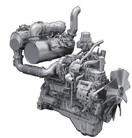 osvědčenou technologii, kterou jsou vybavovány současné motory Komatsu. Zvýšená kapacita chladiče systému EGR nyní zajišťuje velmi nízké emise NOx a vyšší výkon motoru.