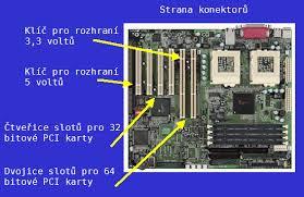 4.2.3 Sběrnice PCI Sběrnice PCI (Peripheral Component Interconnect) je zatím dalším typem sběrnice pro počítače PC (mimo grafické karty).