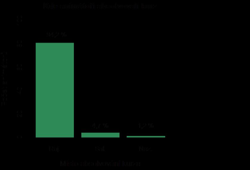 V Rajnochovicích navštěvovalo nebo nyní navštěvuje kurz 94,2% (86) respondentů.