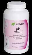 ph Vitality obsahuje vápník, hořčík, draslík, mangan, bor, chrom a lyofilyzovanou aloe vera.