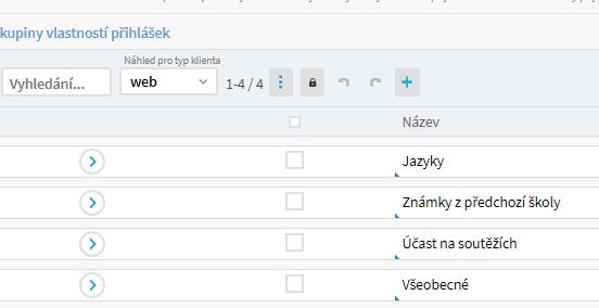 Priorita pouze řadí vytvořené vlastnosti výše/níže v seznamu. Některé hodnoty lze nastavovat tabulkově přes editační tužku a některé je naopak nutné editovat jednotlivě přes detail. 2.