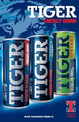 DPH TIGER ENERGY DRINK, ZERO, RESTART 0,25 l x 12 ks 10,20 11,73 vč. DPH 10,80 12,42 vč.