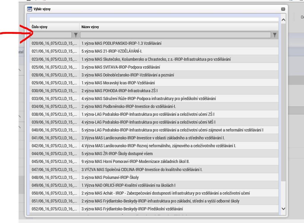 Jak vyplnit žádost v systému MS 2014+ 050/06_16_075/CLLD_15_01_050 2.