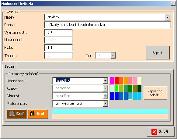 Software pro hodnocení projektů 32 hodnocení, rozptyl, šikmost. Ukázka výseku tabulky rozloţení je uvedena na obr. 28 a 29. Obr.
