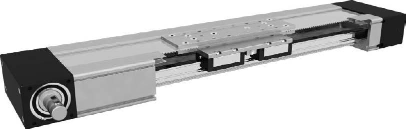 CTJ Konstrukce modulů CTJ 1. hnací příruba s řemenicí 5. hliníkový profil (tvrdě-eloxovaný) 2. hliníkový kryt 6. dvě paralelní kolejnicová lineární vedení 3. vozík 7.