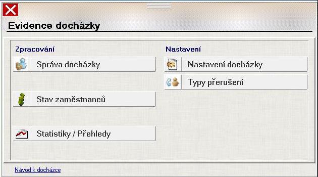 možnost hromadných operaci pro zaměstnance, které slouží k zapsání dovolených, PN, které jsou na více dní číselník externích zaměstnanců, který nejsou v mzdovém systému.