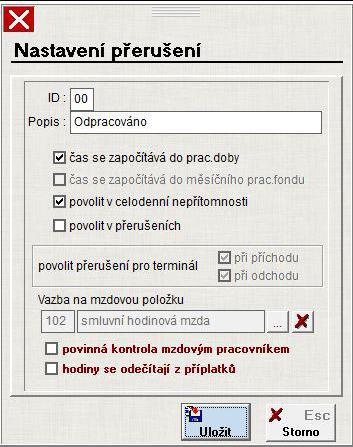 Používat externí pracovníky - číselník externích pracovníků který nejsou v mzdovém systému. Používá se při sledování pracovníků z agentur, sledování pravidelných techniků který účtují hodinové sazby.