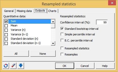 Vybere se oblast dat v kolonce Quantitive data. Pokud jsou opatřena popiskem, který lze také vybrat, pak je nutné zaškrtnou možnost Sample labels.