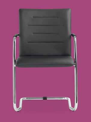 The model is fitted with a steel cantilever base which offers pleasant and comfortable sit.