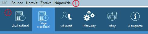 4. ROZVRŽENÍ OBRAZOVKY 4.1 LIŠTA S NABÍDKOU Existují dva způsoby vytváření nového uživatele. Akci můžete spustit buď ze softwaru, nebo z terminálu Time Attendance.