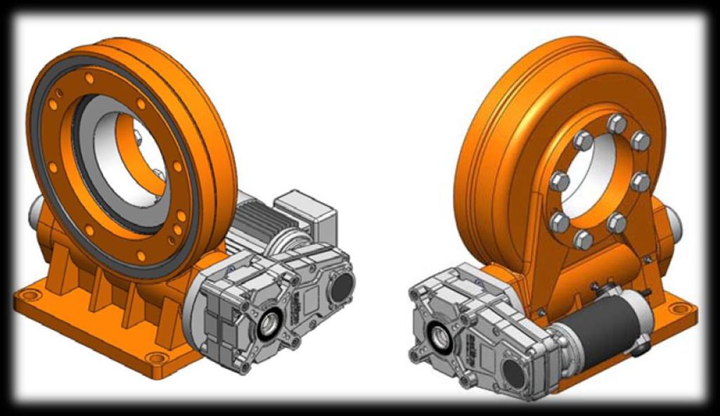 Globoid snail gears for solar