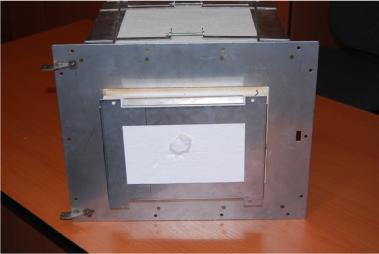 Obr. 2.2.2 MODEL II pec z vláknitých materiálů (funkční vzorek) 2.2.2 Technická realizace experimentů na modelech I a II 2.2.2.1 Způsob řízení pece při experimentu Pece byly připojeny na zdroj proměnného napětí tvořený odbočkovým transformátorem s přepínatelnými odbočkami, 220 V, 180 V a 155 V.
