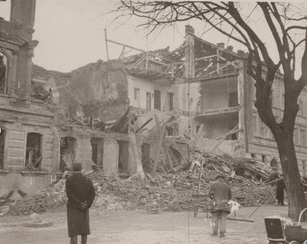 Historické fotografie : Zásah kláštera při