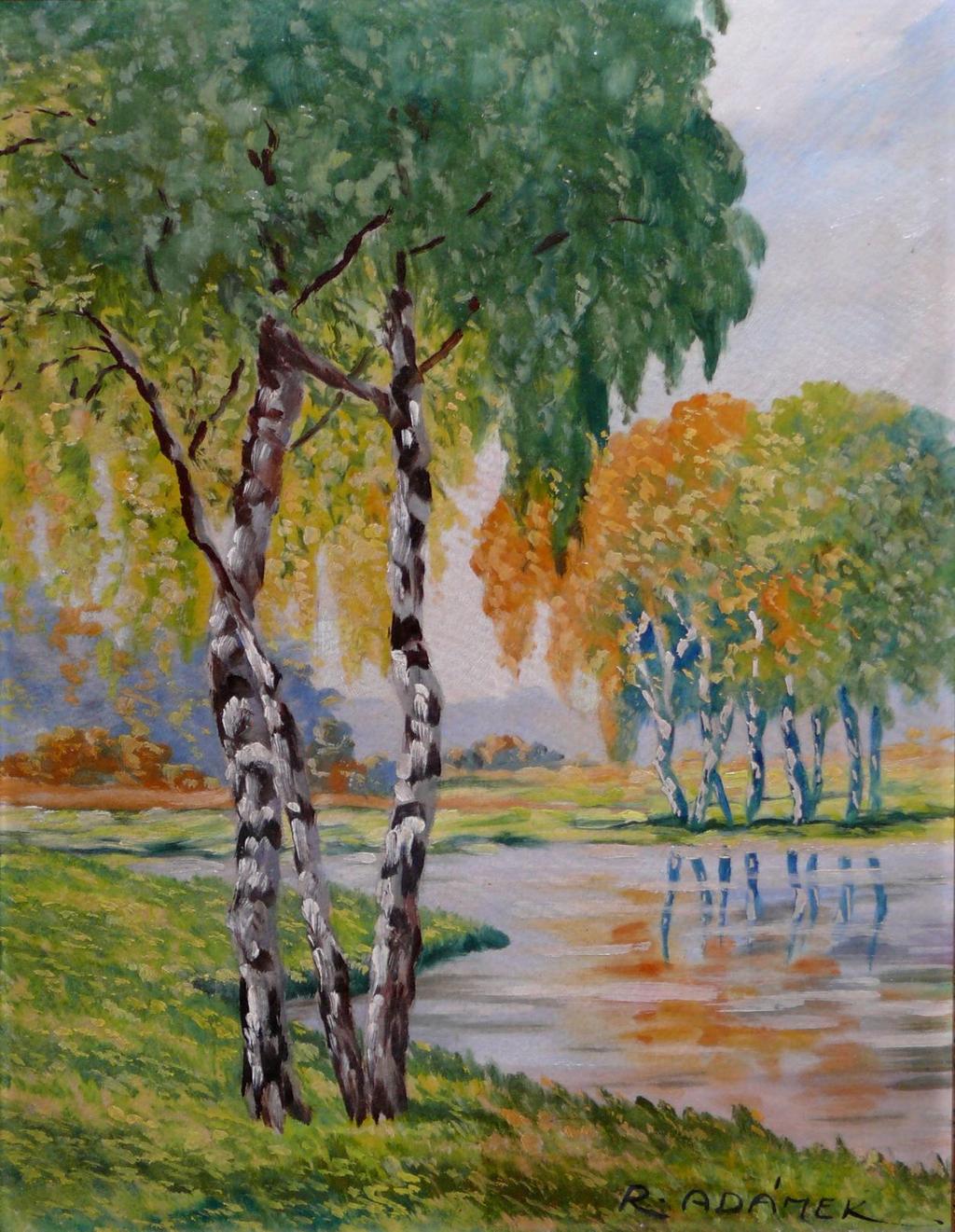 3. Krajina s řekou, (mezi 1905