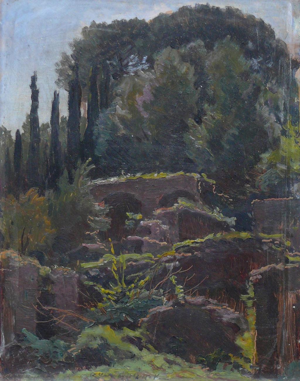 6. Z Itálie, (1925 1930), olej, plátno, 30 23,6