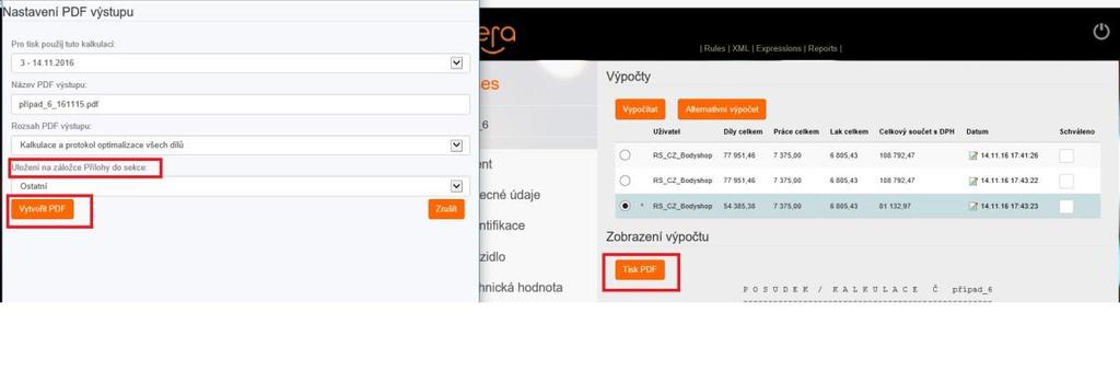 Na kartu Přílohy se automaticky uloží i příloha Zápisu o poškození motorového vozidla,