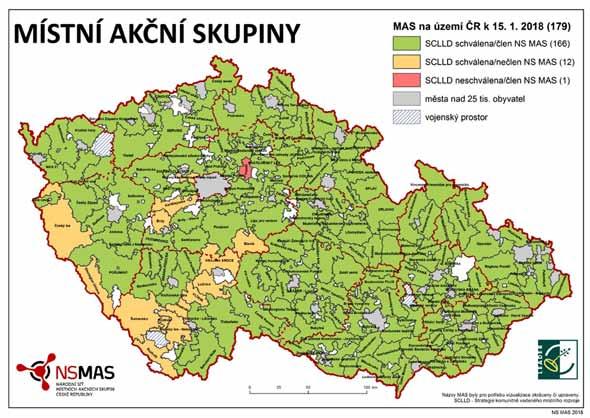 ?????? POKRYTÍ ÚZEMÍ ČR MAS ČLENOVÉ / NEČLENOVÉ K 31. 12.