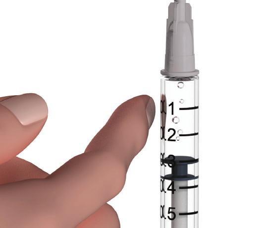 Injekční podání přípravku Strensiq 4 Obraťte injekční lahvičku s injekční stříkačkou vzhůru nohama.