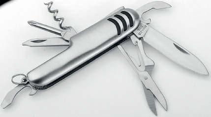 241 ALBERT 68. 00 82404-CR Kapesní nůž z nerez oceli se 7 funkcemi.