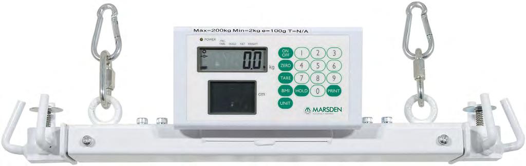 Marsden M-600/M-605 Zdvihové váhy Zdvihové váhy Marsden jsou certifikovány jako zdravotnický prostředek: to činí modely vyráběné společností Marsden jedinými zdvihovými váhami pro vážení,