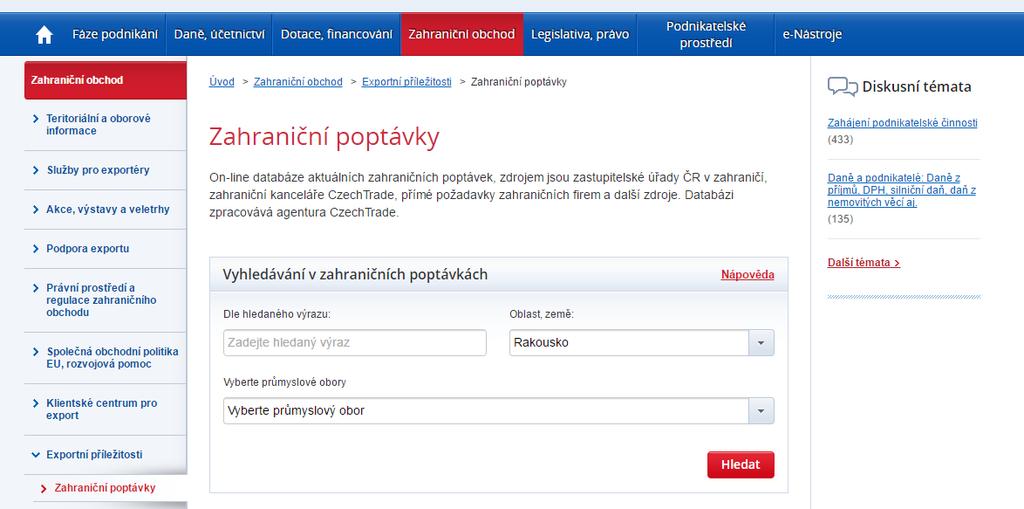 KDE HLEDAT POPTÁVKY Z