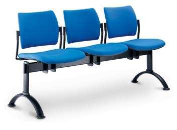 The chairs are highly stackable and optionally equipped with linking device.