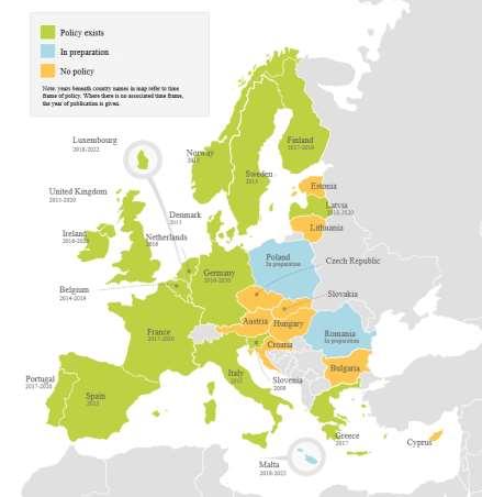 obrázek 3: Existence národních strategií k eliminaci VHC v Evropě Eliminace VHC mezi uživateli drog v ČR Zdroj: European monitoring centre for drug and drug addiction (2018) Implementace cílů WHO k