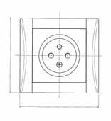 Technické výkresy PŘÍSTROJE ELEGANT spínač s jednoduchým krytem spínač s dvojitým krytem zásuvka jednonásobná s (bez) clonkou 23,8 (bez clonky