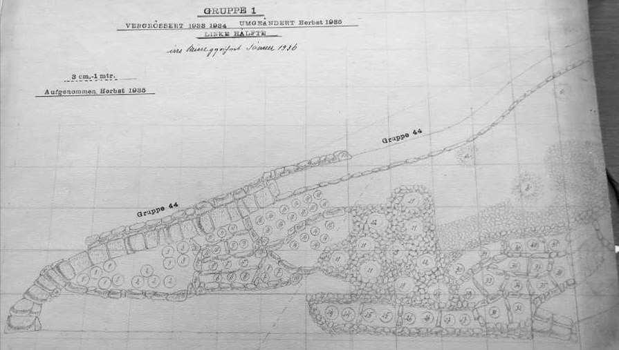 Obr. 14 Zákres skupiny 1 zpracovaný J.
