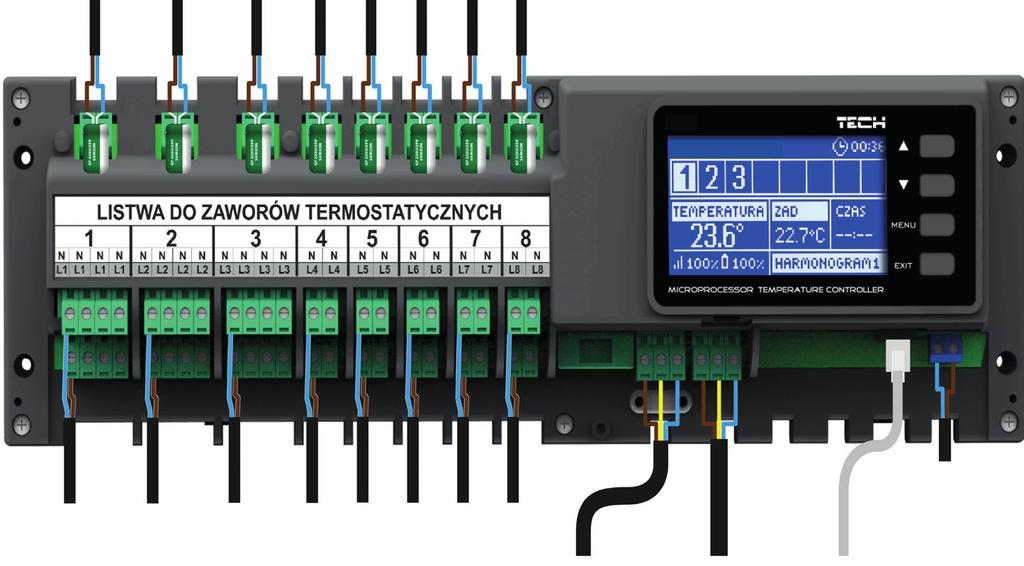 Návod k obsluze Krok 2: Instalace elektrolytických kondenzátorů Za účelem snížení kmitání hodnoty teploty, kterou předává teplotní čidlo zóny, je nutné použít filtrační elektrolytický kondenzátor 220