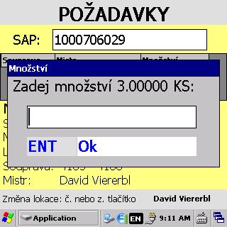 Pokud jsou v tomto seznamu řádky, znamená to, že díl bude požadován i pro tyto zobrazené Výpis informací o soupravy požadovaném