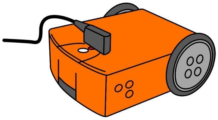 Stažení programu Test_program do Edisona Kdykoli chcete stáhnout program z EdScratche do Edisona, postupujte podle následujících kroků: 1. Připojte Edisona k počítači pomocí kabelu EdComm. 2.