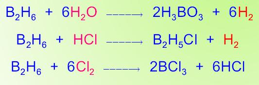 Binární sloučeniny boru - borany Diboran B 2 H 6 H H B H H B
