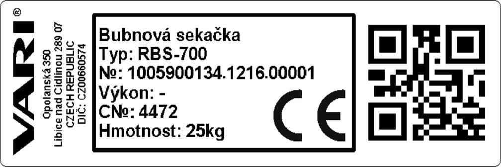 ..6. Pokyny k objednávání náhradních dílů Součástí tohoto návodu k používání není seznam náhradních dílů.