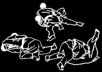 III. Kuzure Jokošiho Gatame Obr. 1 znázorňuje provedení, kdy tori levou paží drží ukeho pod levým ramenem a pravou jej blokuje mezi nohama za stálého tlaku hrudníku k tatami.