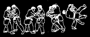 IV. Harai Curi Komi Aši Nejprve tori změní úchop. Pravou rukou uchopí levý rukáv ukeho pod loktem a oběma rukama jej zatáhne vpravo vpřed, přičemž se sníží v těžišti - obr. 1.