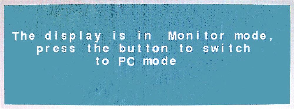 Dalším stisknutím vyberte režim PC/ HDMI/